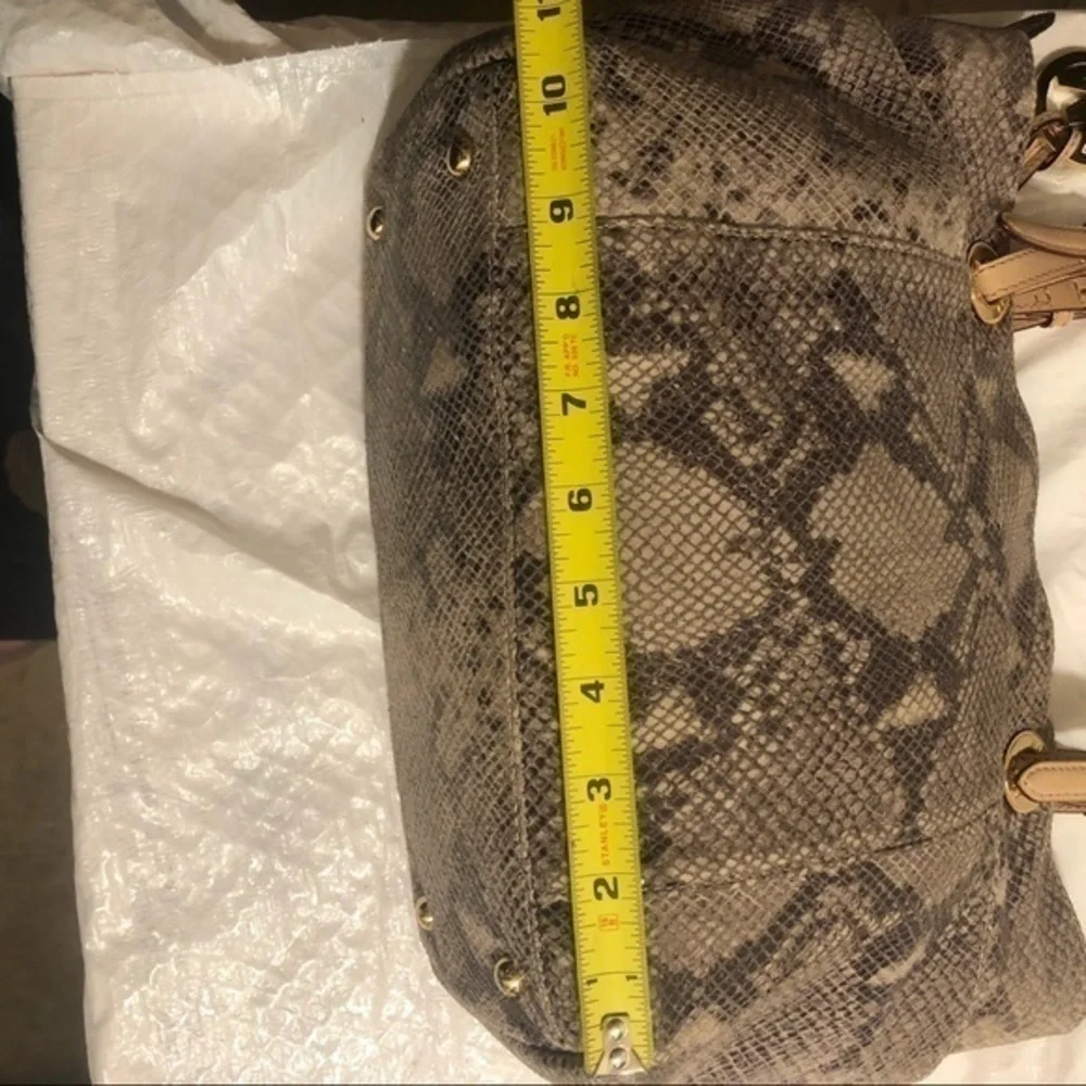 Michael kors snakeskin embossed tote bag